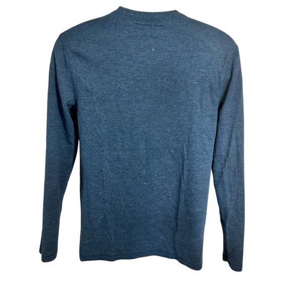 Men's Lucky Brand Shirt Sz Small Blue Long-Sleeve Thermal Sweater Top Casual - Picture 6 of 7